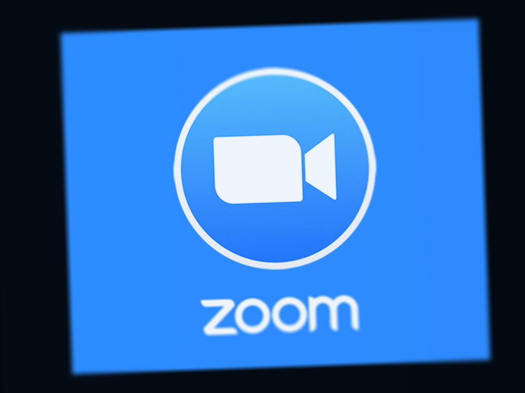 zoom logo blurred screen image